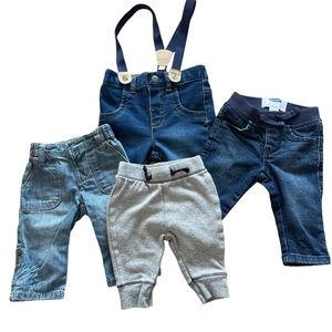 Old Navy Cat and Jack Gymboree Jeans and Cat and Jack Sweatpants 3-6 months Baby